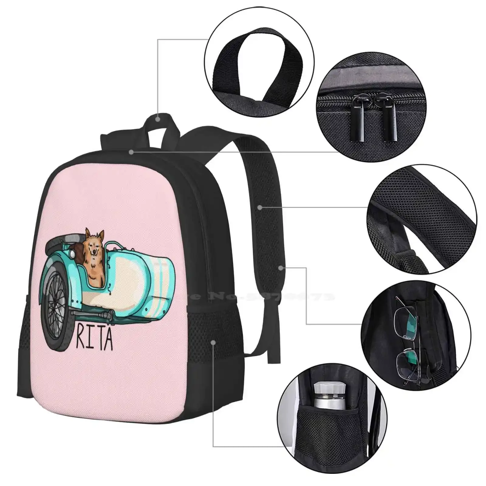 ريتا القديمة رائجة البيع حقيبة مدرسية على ظهره حقائب الموضة #4