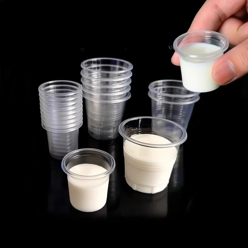 

100pcs food grade disposable small plastic cups Try drinking try tasting mini wine glass 20/50ml Wedding party wine tasting cup