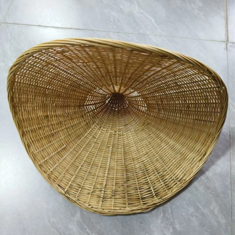 45/50cm Zen Chinese Bamboo Woven Pendant Light, Southeast Asian Straw Hat Lampshade, Creative Decor for Tea Room & Boutique