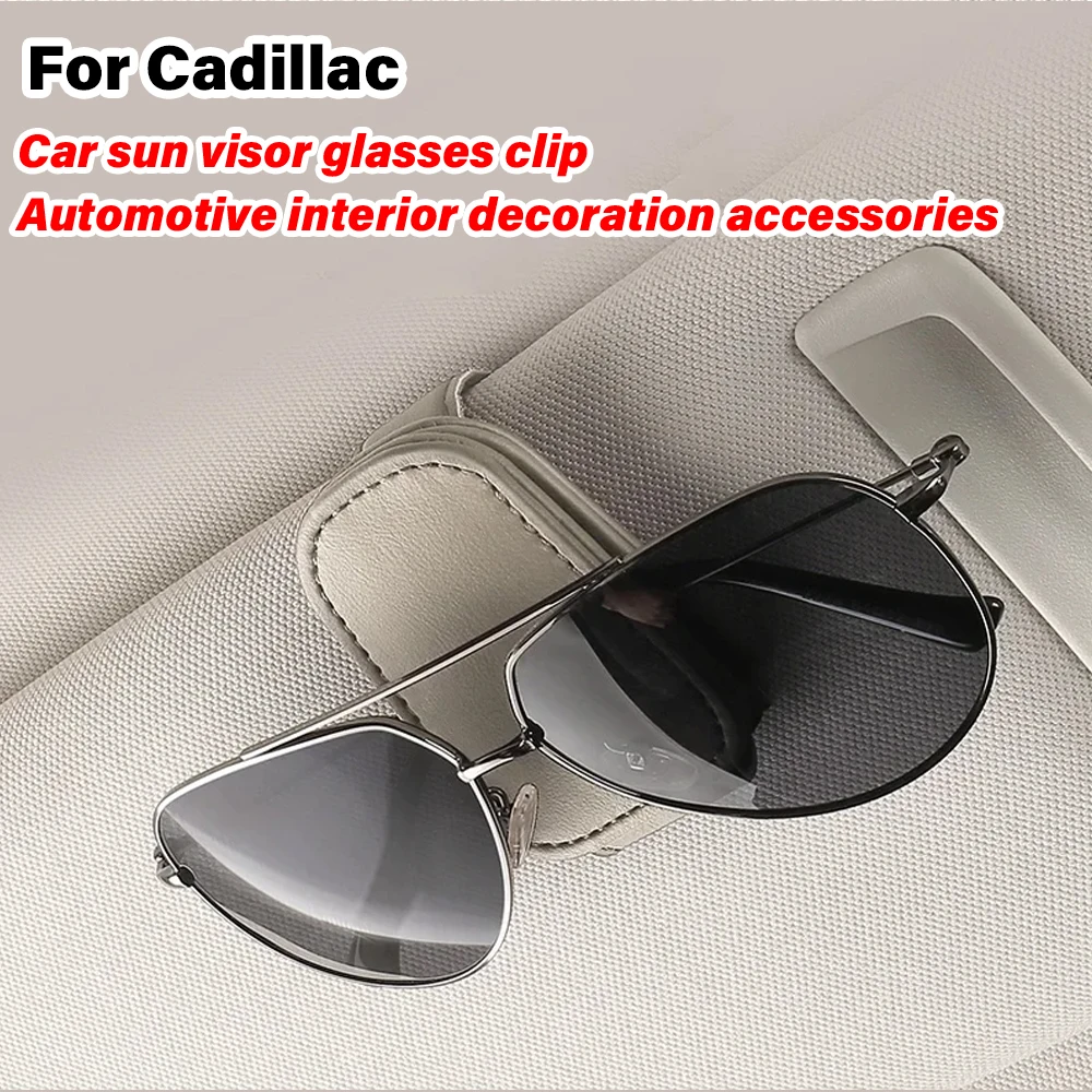 Car Glasses Storage Clip Auto Interior Sunglasses Holder Accessories For Cadillac Xt5 2007-2024 ATSL SRX STS XT4 XT6 XTS BLS SLR