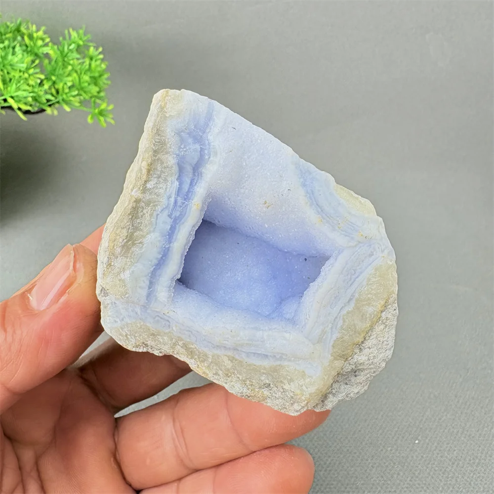 Calcédoine bleue naturelle, Agate irrégulière, pierre brute, énergie, spécimen minéral, cristal de guérison pour la méditation, décoration de la maison, 1 pièce