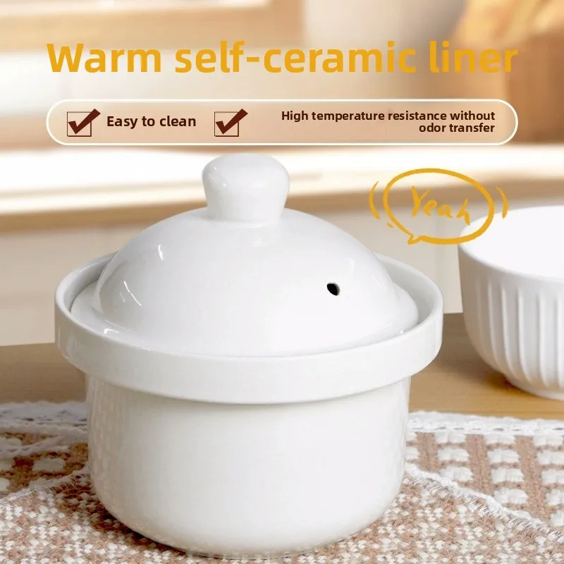 220 فولت 500 مللي/600 مللي المواقد البطيء الكهربائية وعاء الطبخ السيراميك للحساء وعصيدة الطفل ، وعاء الحفاظ على الصحة طباخ متعدد
