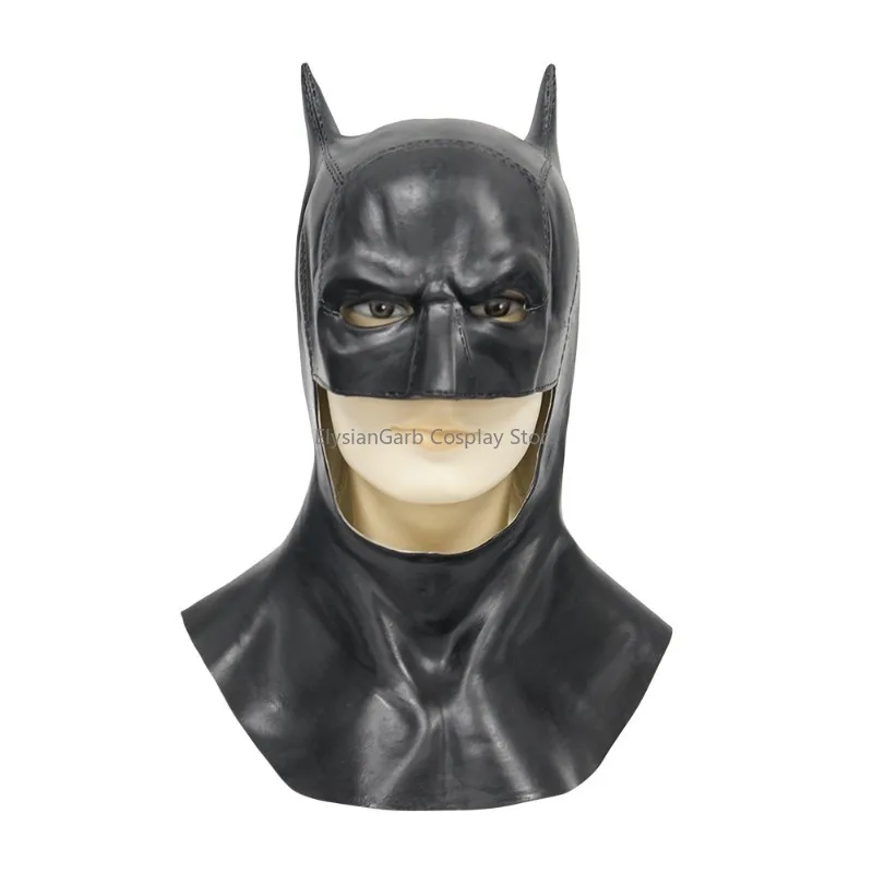 

Adult Latex Bat Superhero Cosplay Mask Full Head Halloween Costume Prop Black Hero Role Play Accessory Party Stage Performance