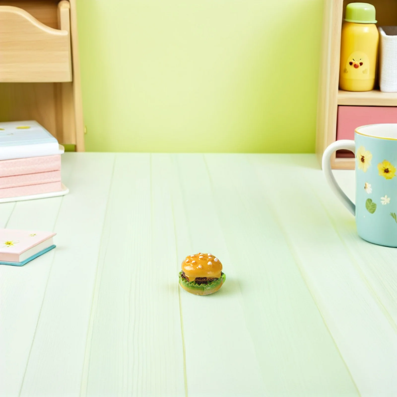 Hamburger Miniature en résine réaliste, Simulation de restauration rapide, accessoires de cuisine, décor de maison de poupée, 50 pièces