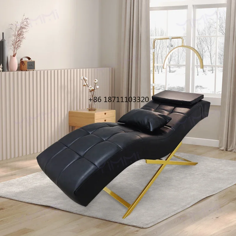 Yimmi Color Customized Eyelash Bed For Salon Cosmetic Chair Tattoo Table Luxury Lash Bed Soft Eyelash Extension Curved Lash Bed