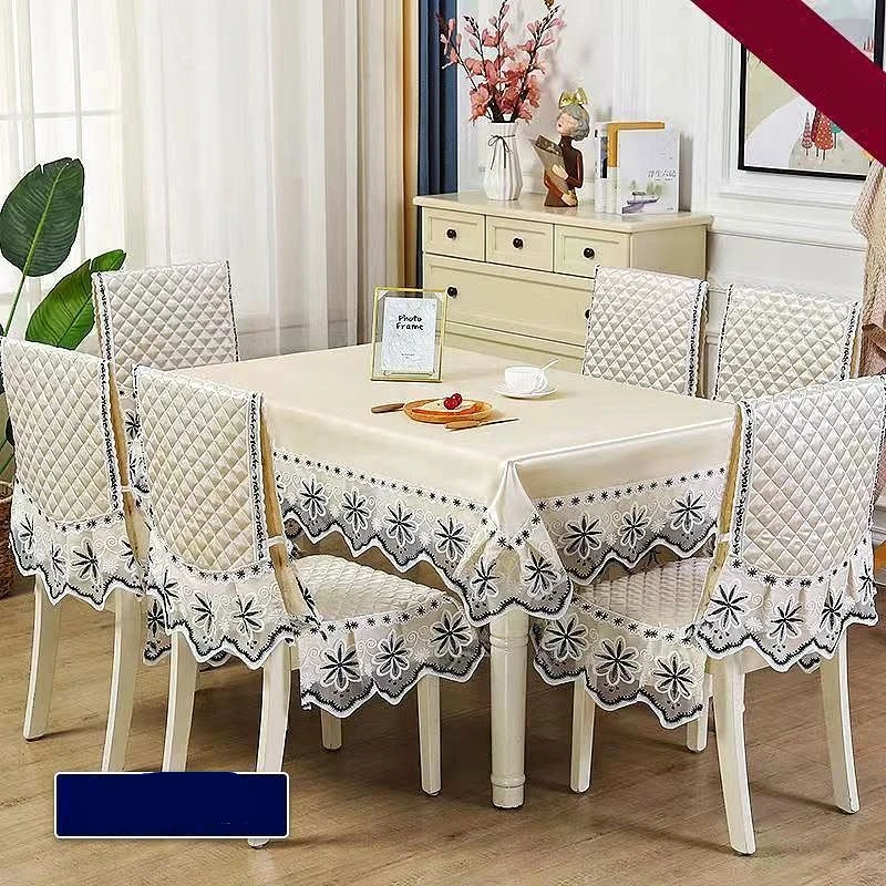 

Luxury Dining Tablecloth for Home Decoration, New Elegant Table Cloth with Chair Covers Chair Cushion Set 1/2pc Toalha De Mesa