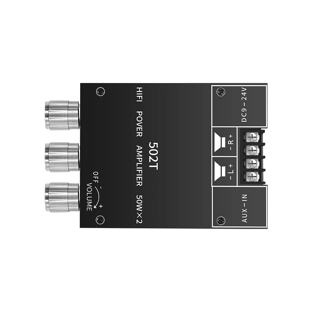 ZK-502T 50W * 2 module de carte amplificateur audio réglable haute et basse fréquence caisson de basses Bluetooth stéréo double canal
