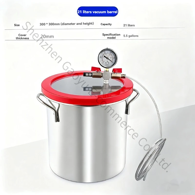 Oil-Free Vacuum Degassing Chamber for Resin, AB Silicone, Epoxy, Stabilized Wood – Vacuum Bubble Remover Machine