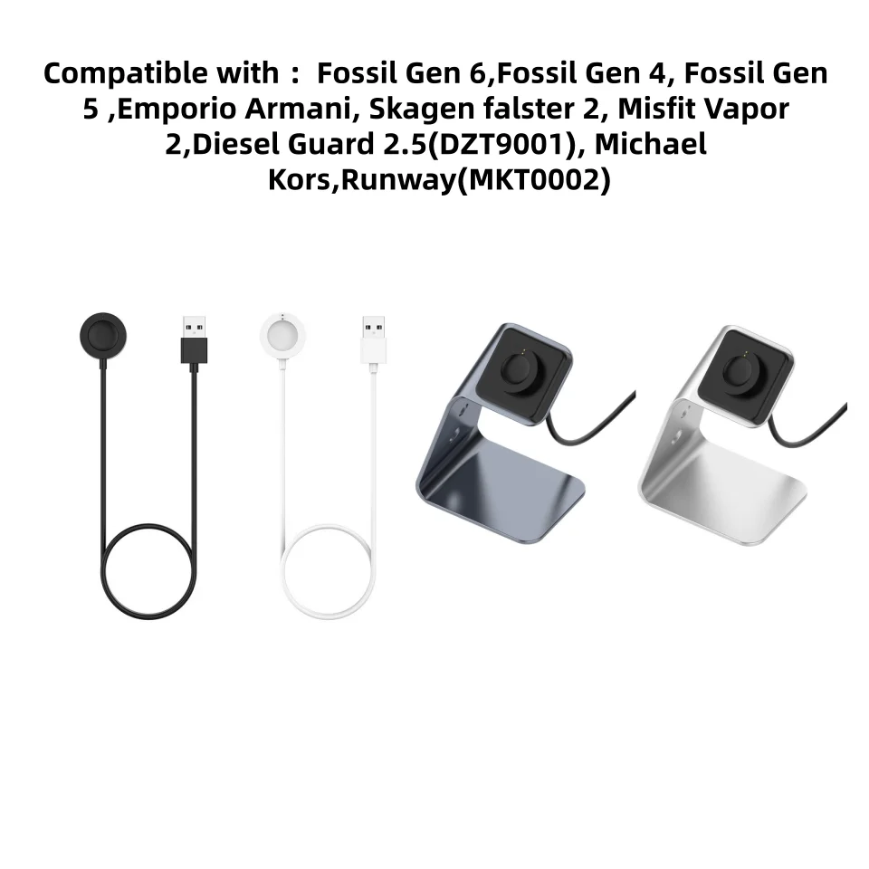 Smartwatch Charging Adapter for Fossil Gen 6/Gen 5/Gen 4,Skagen Falster 2,Emporio Armani,Sport Smartwatch Rapid Charger