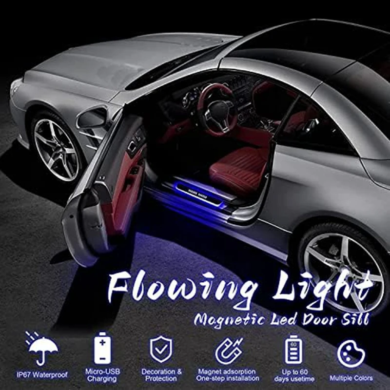 Car LED Door Pedal Light, Car LED Door Sill Light, Car Automatic Sensor Wireless Door Light