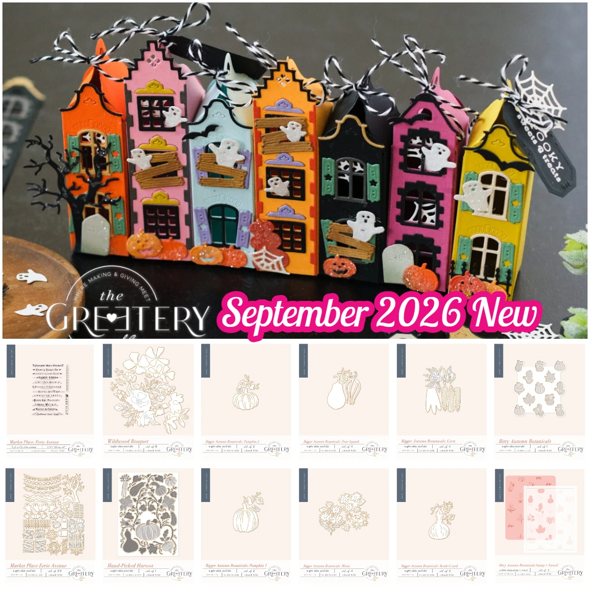 Halloween Große Gefühle Herbst Botanik Kürbis Neue Metallstanzformen Stempel Schablone Prägeschablone DIY Grußkarte