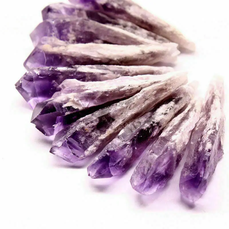 Natural Brazil Skeletal Amethyst Cluster Scepter Quartz Crystal Wand Point Mineral Specimen Reiki Healing Home Decor Gifts