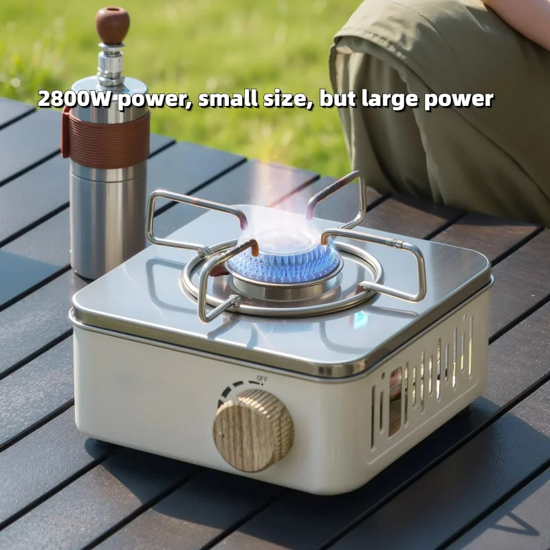 Mini Card Stove Outdoor Camping Cooking Kits Portable Gas Stove Card Magnetic Stove Gas Tan Portable Cassette Furnace