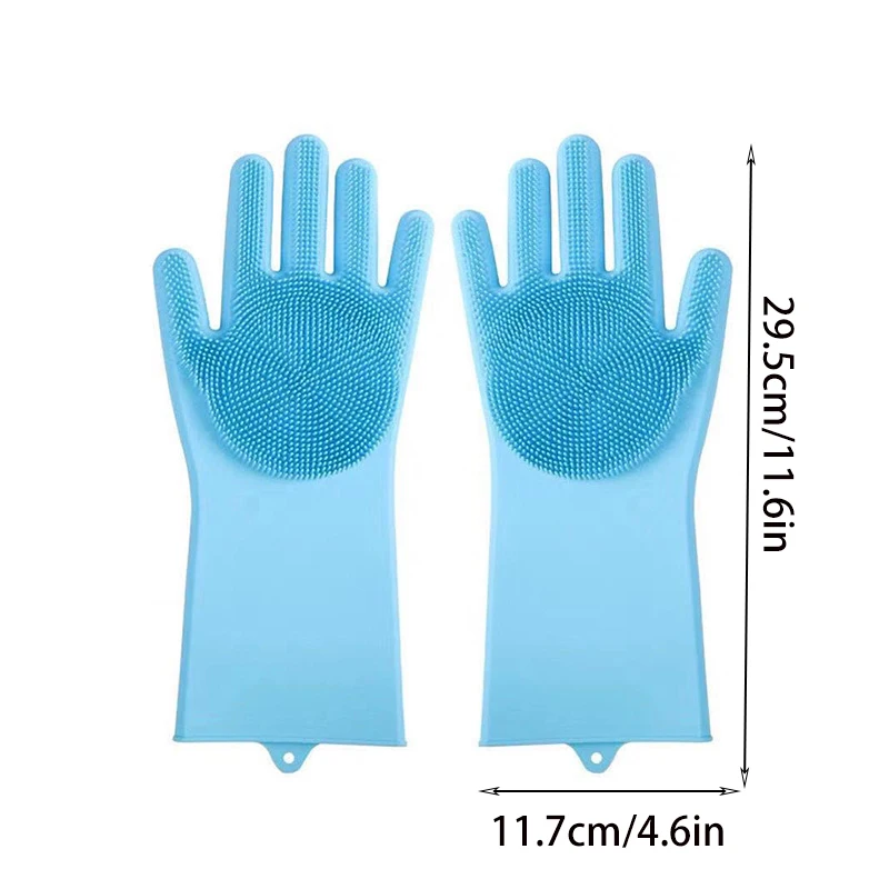 Pet Bath Gloves Cleaning Massage Hair Removal Gloves Silicone Hair Removal Comfortable Clean Anti-Bite Gloves Dog Bath Gloves