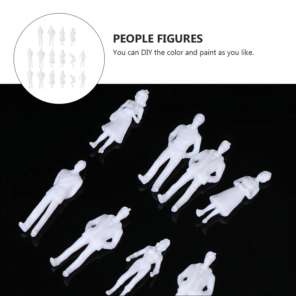 30 Pcs Sand Table White Villain Model Lifelike Models Miniature Figurine Layout Figures Construction People