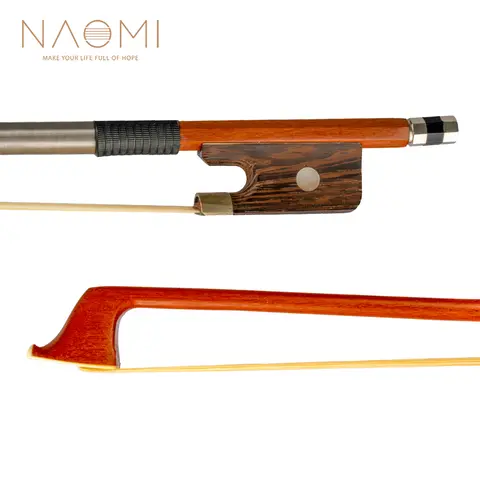 NAOMI Classic Brazilwood Cello Bow 4/4 3/4 1/2 1/4 1/8 Round Stick Mongolian Horsehair Well-rounded And Lightweight Bow