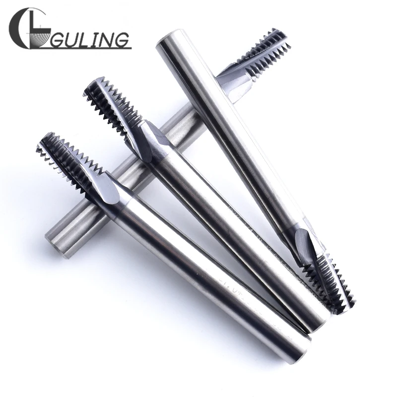 CNC 55 Degree Tungsten Steel All Thread RC Inch Taper Sealing Pipe Thread Milling Cutter BSPT 1/16 1/8 1/4 3/8 1/2 mill cutters