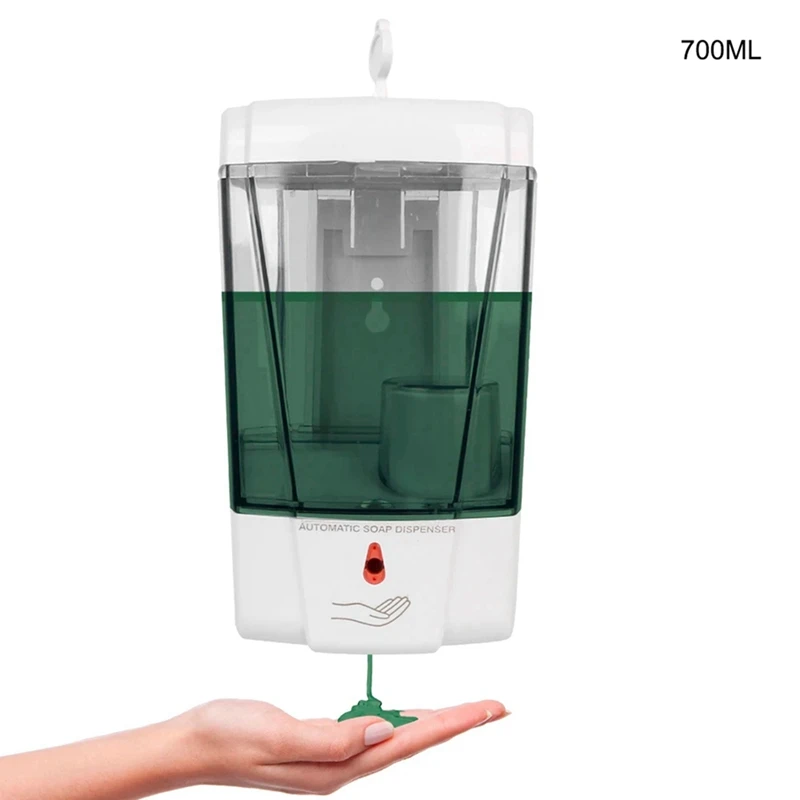 TOP 700Ml pompa per lozione senza contatto con montaggio a parete Dispenser automatico di sapone con sensore IR liquido senza contatto per cucina bagno