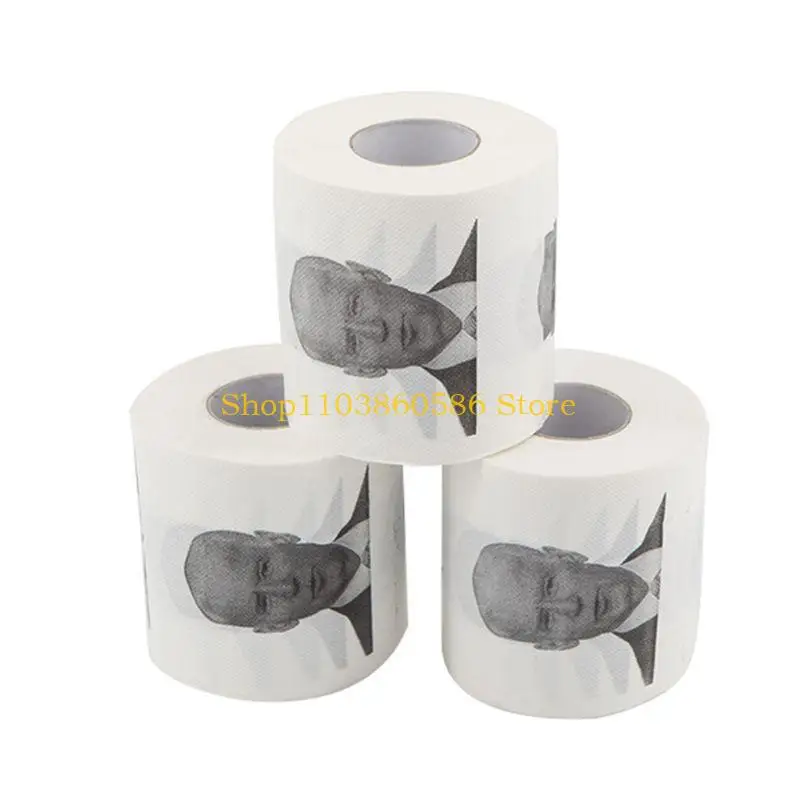 242A Joe Biden Pattern Printed Toilet Paper Roll Novelty Gift Bathroom Paper 3 Layer