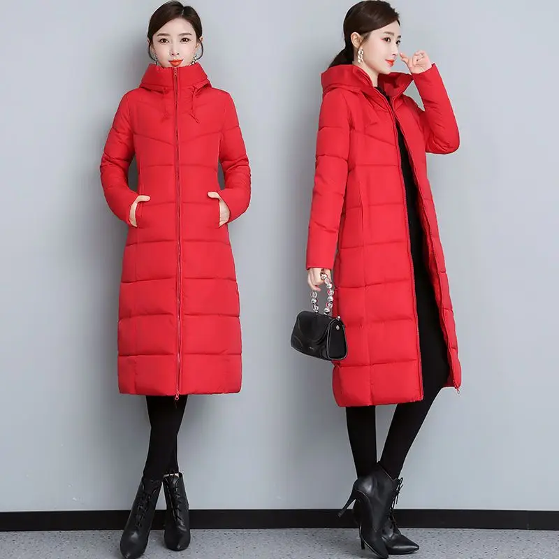 2023 New Winter Long Cotton Coat Thick Size Coat Women Cotton Jacket Cotton JacThickened Down Cottonket Hooded Long Coat