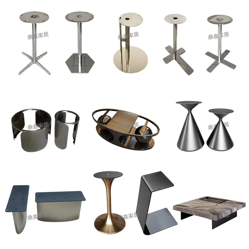 3Y stainless steel luxury stone coffee table shelf, legs, table tripod, marble edge, rock slab,support shelf bottom