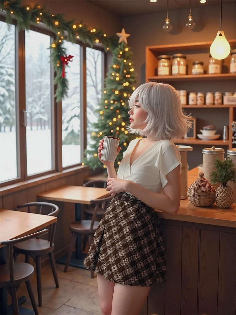 チェック柄エンパイアプリッピースタイルスカート女性のための女性服冬ストレート職場レトロ厚いポケットバックル付き裏地通気性