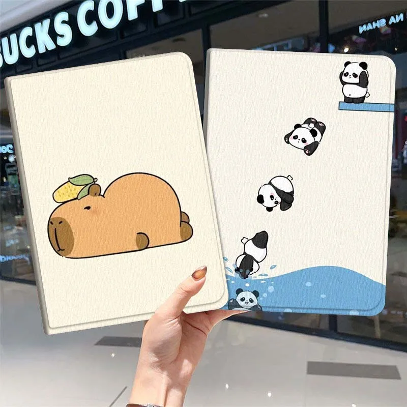 

Cartoon Cute Capybara Panda Gift For Samsung Galaxy Tab A7 A A8 A9 A11 S6 S11 10.1 10.4 10.5 Inch Lite PLus Soft Tablet Case