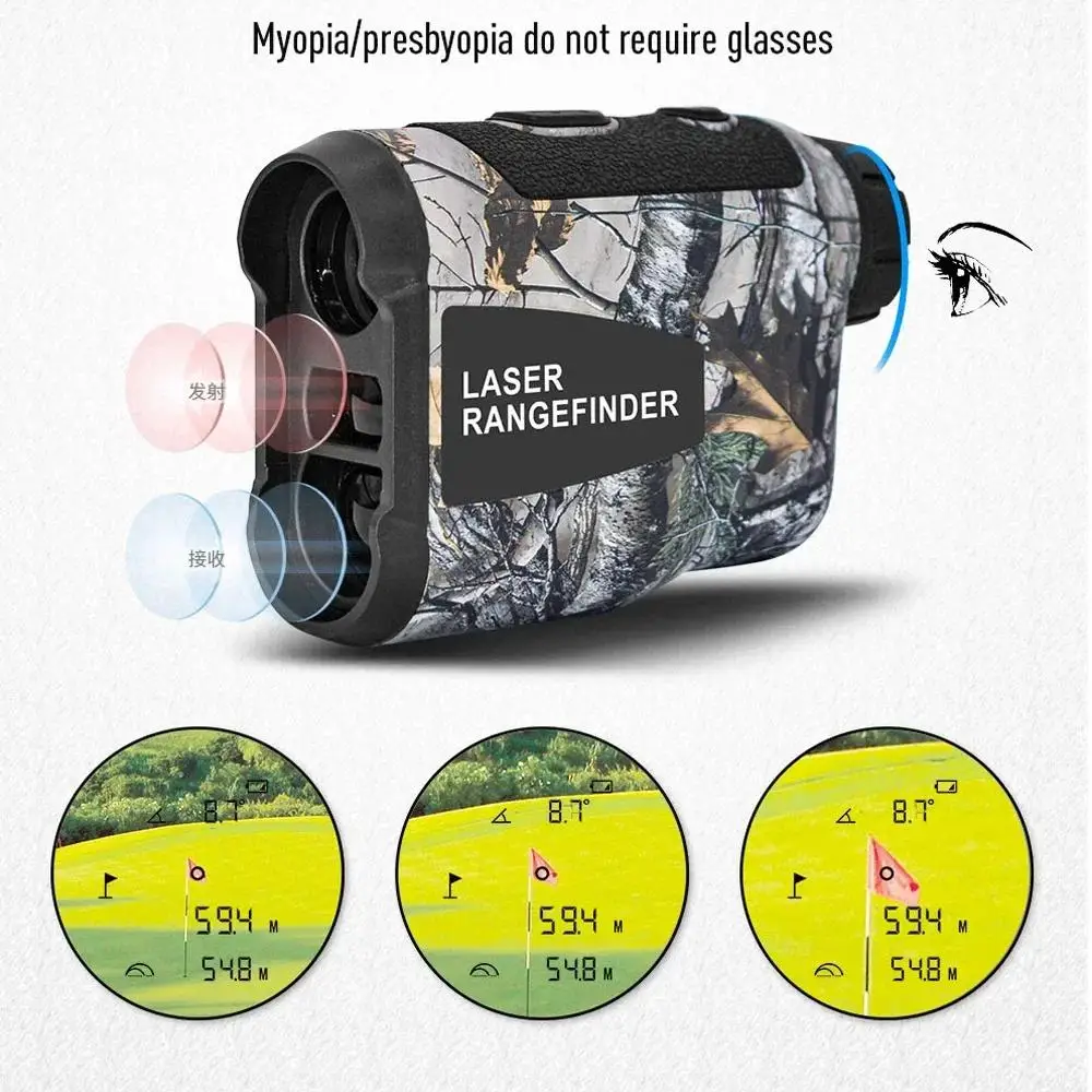 الليزر Rangefinder للصيد جولف المدى مكتشف مقياس مسافات تلسكوب Telemeter 600 متر 800 متر 1000 متر تتراوح المنحدر ارتفاع زاوية
