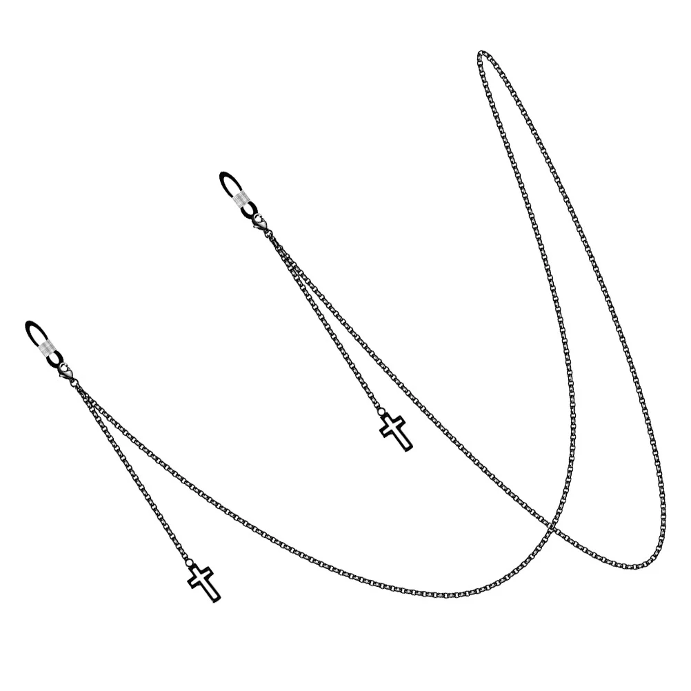 1Pcs Eyeglasses Chain Black Retro Style Non-Skid Face Mask Cord Durable Glasses Accessory Practical Mask Strap for Outdoor