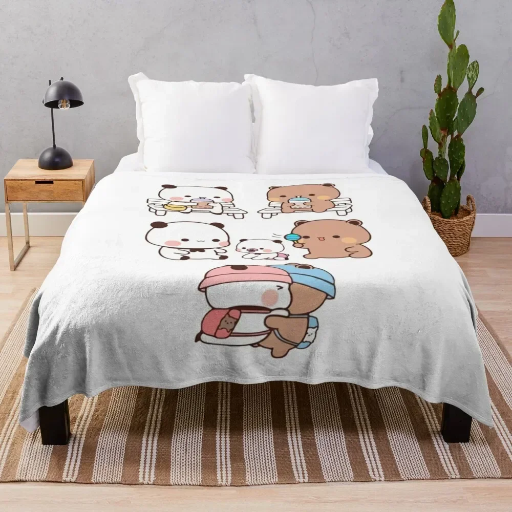 

Bear and Panda Bubu Dudu Balloon Throw Blanket Luxury Thicken Designers Multi-Purpose Blankets