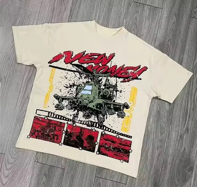 

Мужская модная футболка большого размера, 200 г, мужская новая хлопковая футболка с короткими рукавами и отпускным узором, с короткими рукавами и круглым вырезом, уличный стиль для пар