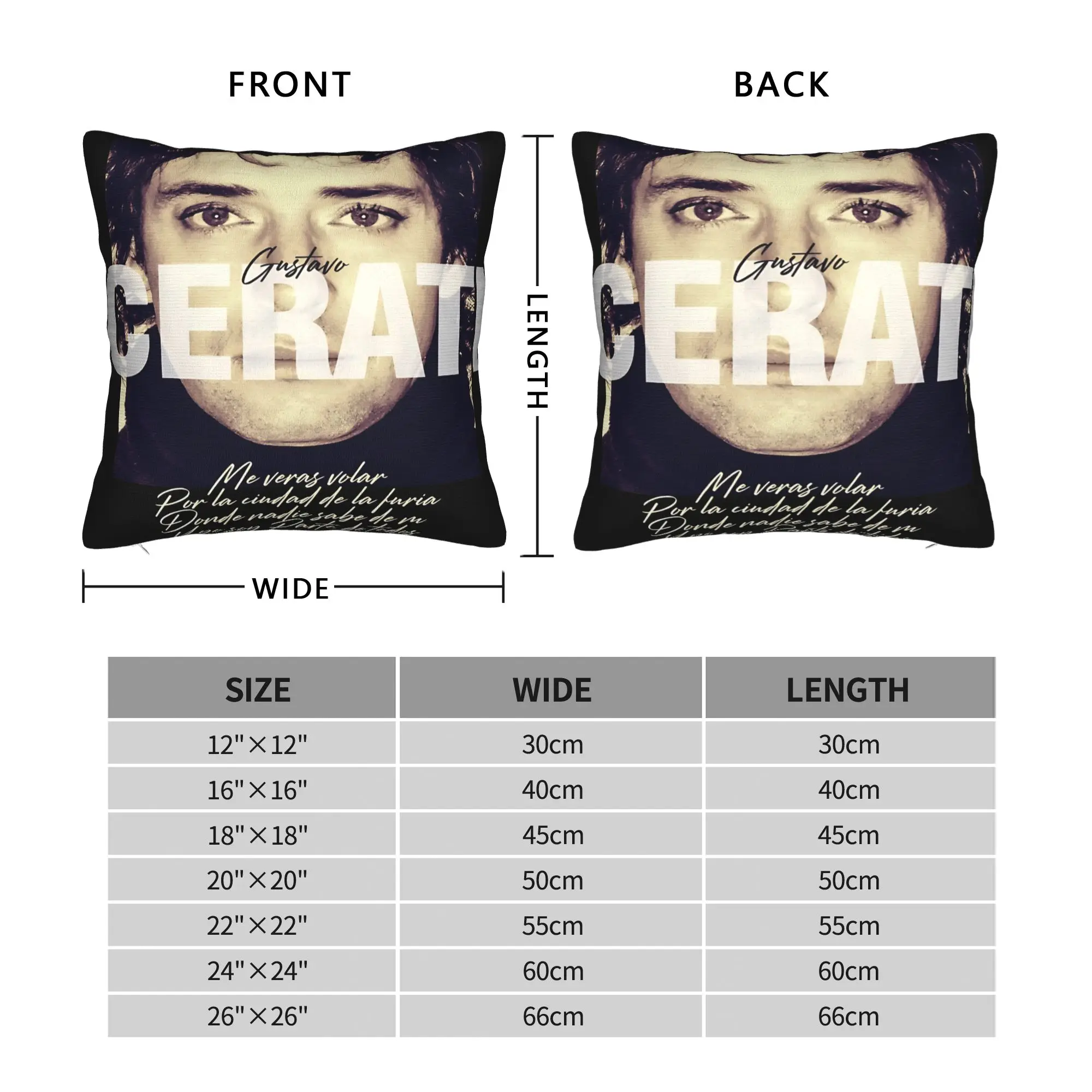 Rapper Gustavo Cerati Tour Album  Pillow Cover  Custom Cushion Cover Morden Pillow Case For Chair Sofa Home Decor