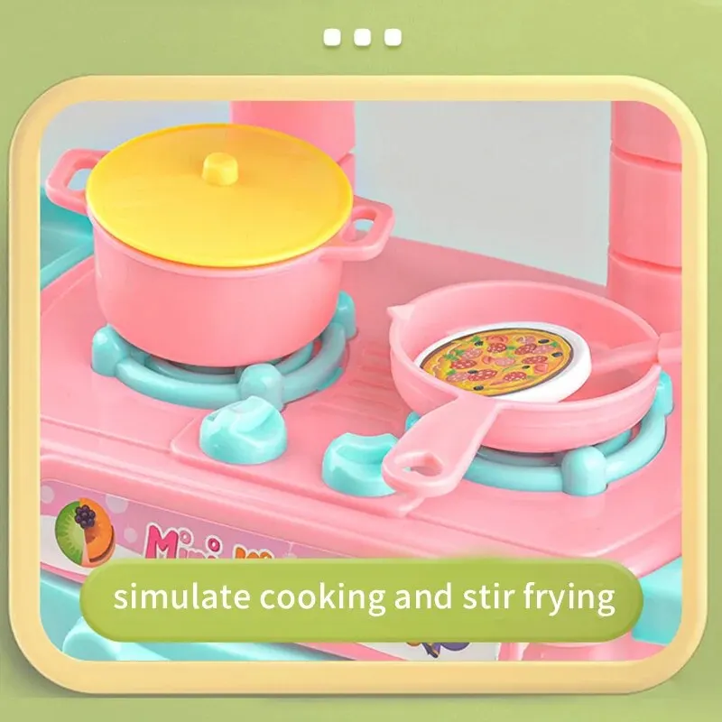 Juego de juguetes de cocina, mini vajilla de cocina