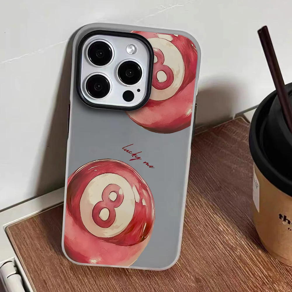 Für iPhone 17 15 16 14 Pro Max Hülle Plus Billard Nr. 8-Ball-Hülle für iPhone 13 11 12 ProMax XS XR 8 Plus in Bonbonfarben – Detail 6