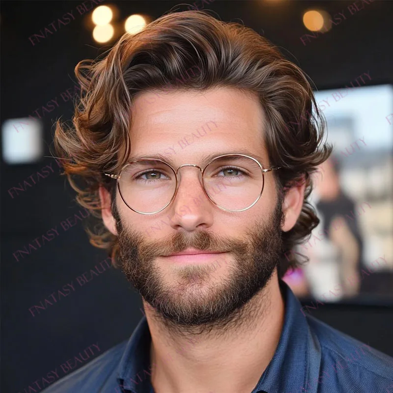 

5-дюймовые длинные европейские натуральные коричневые волосы, суперпрочные, 100% человеческие волосы # 4 # Система восстановления волос для пожилых мужчин, 5 шт., серые, с естественной линией роста волос, парик-протез