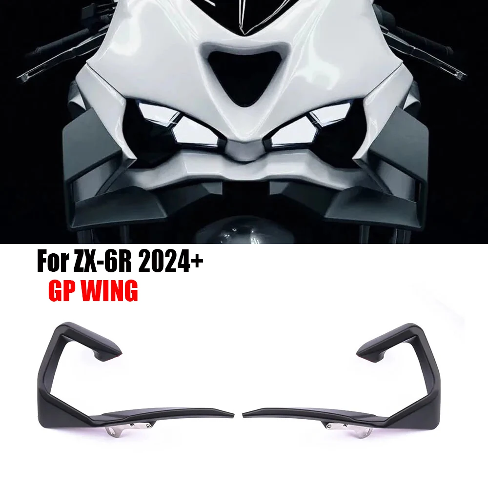 

for KAWASAKI ZX6R 2024-2026 Motorcycle Accessories GP wing downforce front spoiler ZX6R Lower lip of front spoiler lower spoiler