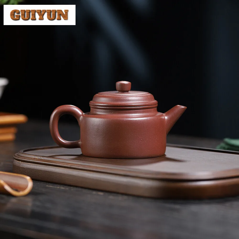 250ML Chinese Yixing Purple Clay Dezhong Teapots Beauty Kettle Handamde Raw Ore Bottom Trough Blue Tea Pot Zisha Tea Set Teaware