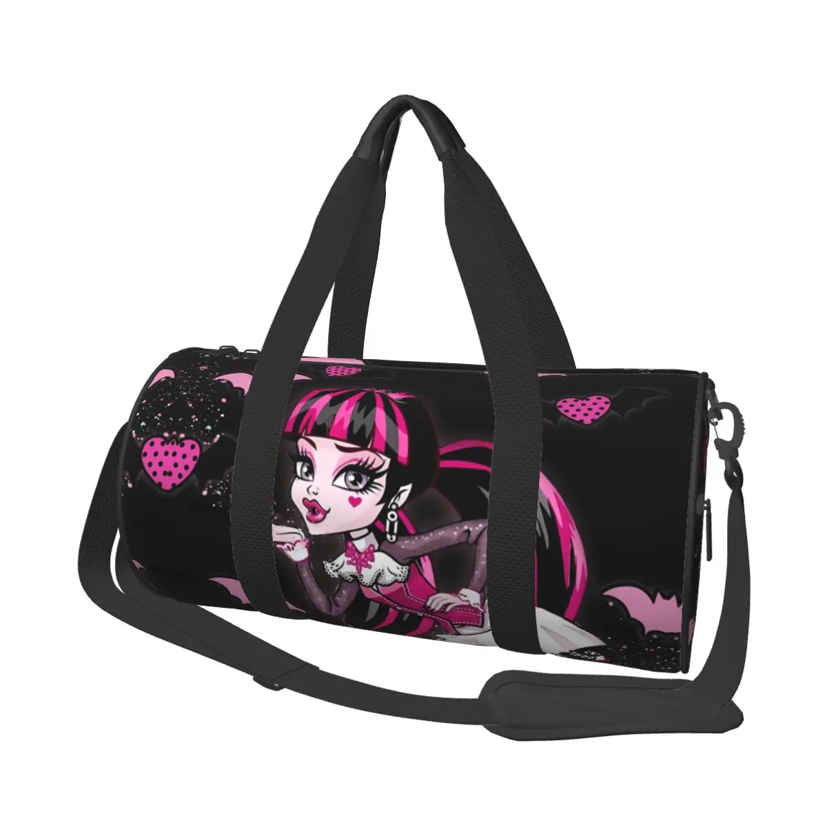 Draculaura Cartoon portátil Gym Bag para homens e mulheres, bolsa de viagem, Fitness Bag, alta, monstro, acessórios esportivos, novidade