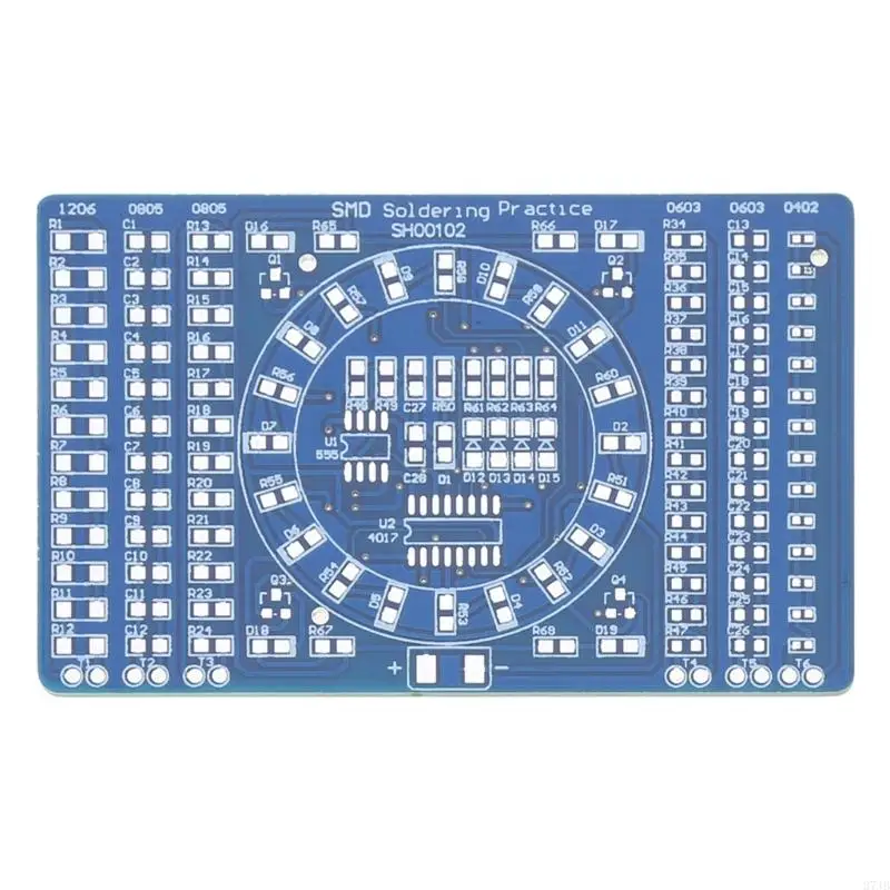 

37JB DIY Rotating LED Components Soldering Practice Board Running Light Improve Your Welding Abilities