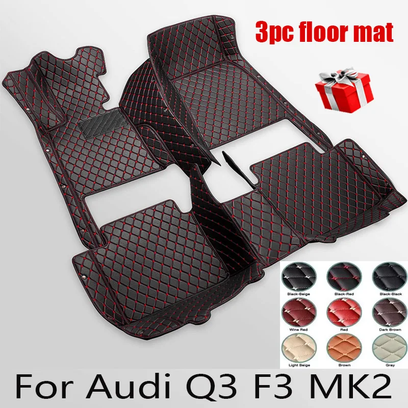 

Car Mats For Audi Q3 F3 MK2 2019~2022 Durable Anti Dirt Rug Auto Floor Mat Luxury Leather Carpet Set Car Interior Accessories