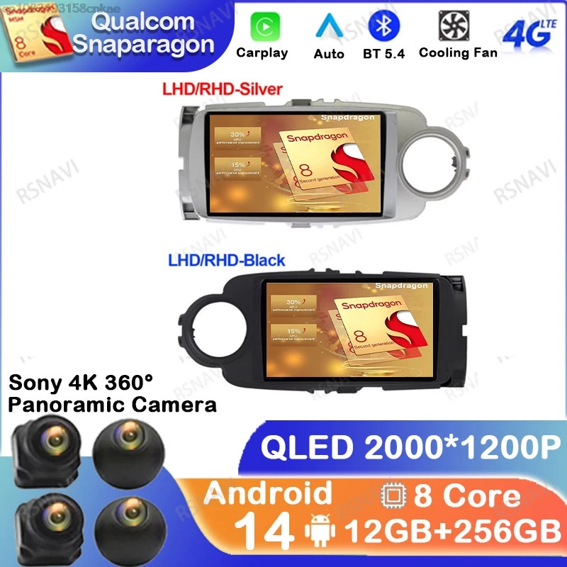 

Android 14 Car Radio For Toyota Yaris 2012-2017 DSP Multimedia Viedo Player BT Stereo DVD Head Unit GPS 5G WIFI 2 DIN 4G LTE