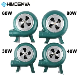 220V household blower Iron Barbecue blower Small centrifugal blower 30W 40W 60W 80W EU US Plug adapter Green for barbecue