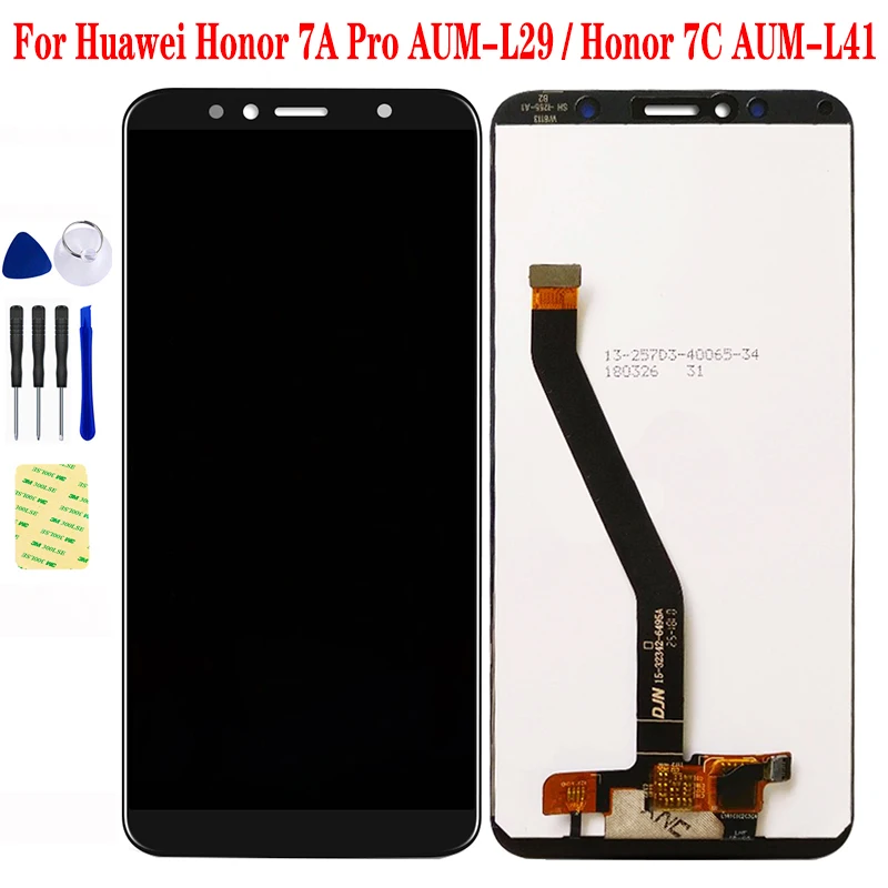 Para Huawei Honor 7C aum-L41 LCD Honor 7A pro aum-l29 Pantalla LCD Módulo de matriz Pantalla táctil digitalizador Sensor montaje