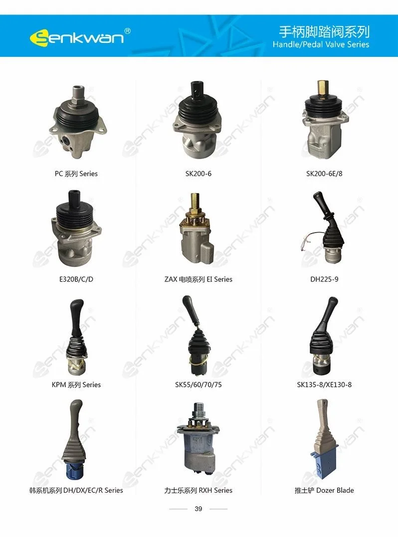 Nuevo pedal genuino del conjunto del joystick que funciona los recambios del excavador R220LC-9S