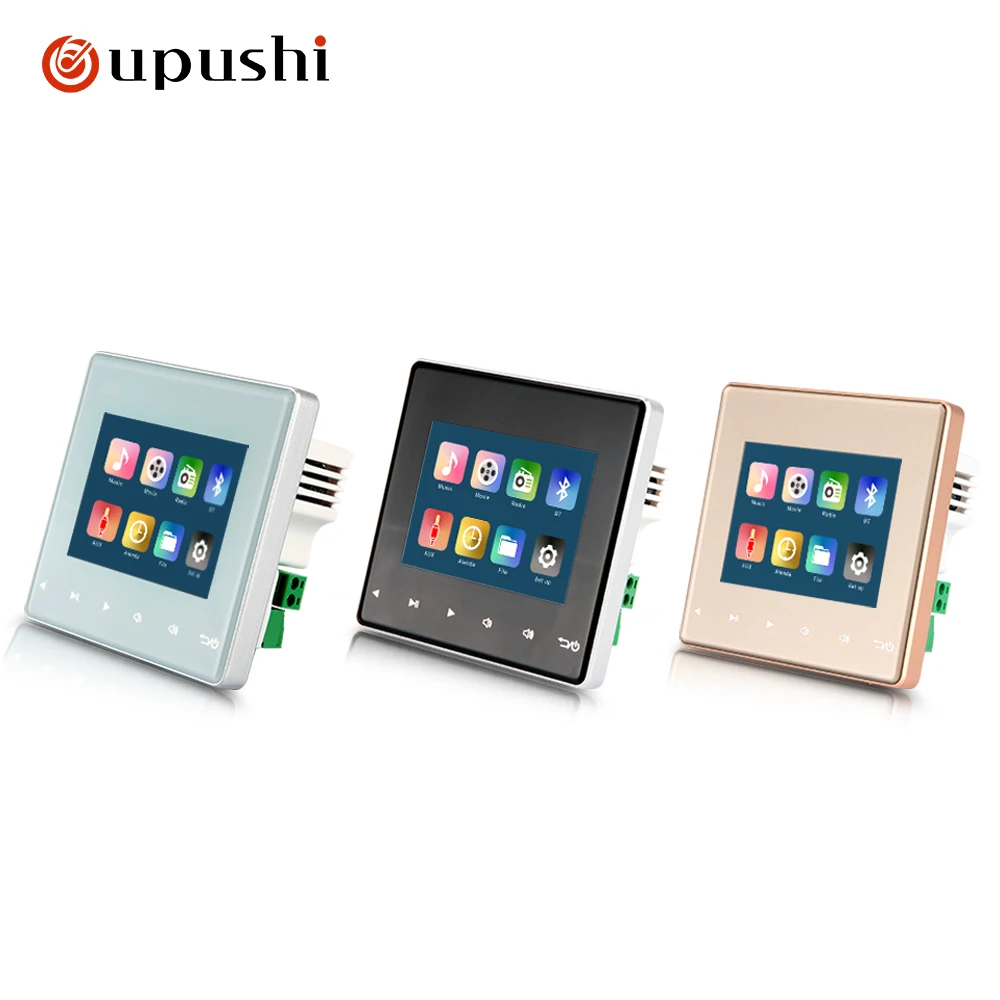 Oupushi 블루투스 벽 앰프 천장 스피커, 5.25 인치 홈 배경 음악 시스템, 10-80W, 2*25W