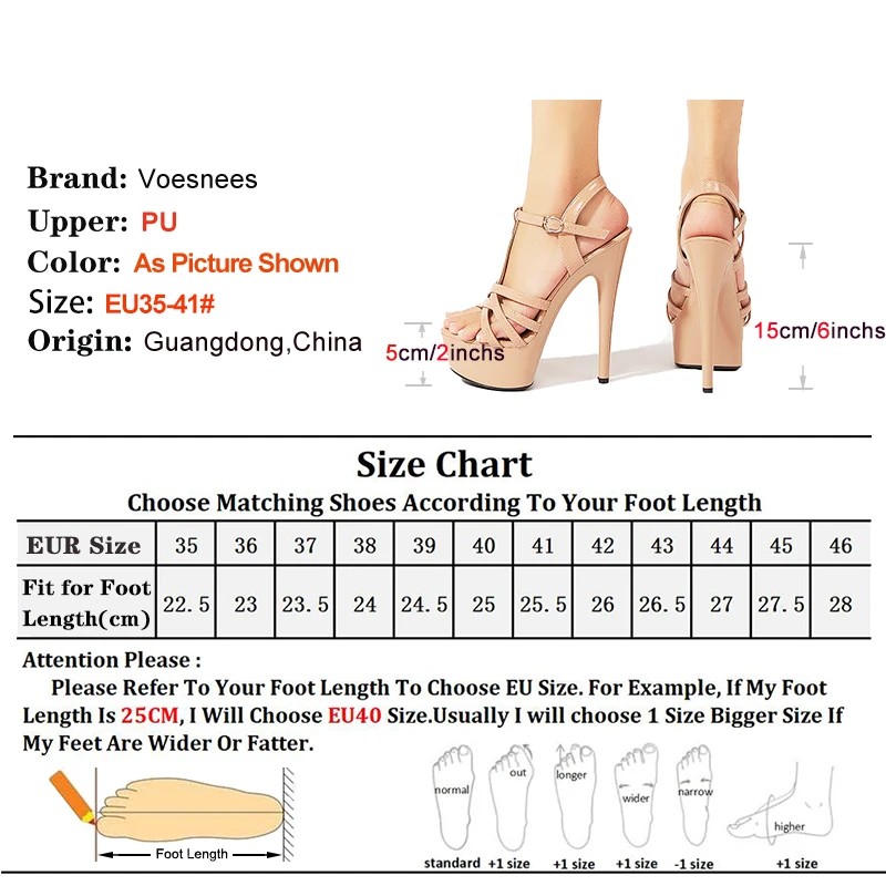 15CM Super High-heeled Sandals Women Platform Summer Buckle Strap Stiletto Heels Sexy T-Band Fashion Shows Party Shoes Ladies