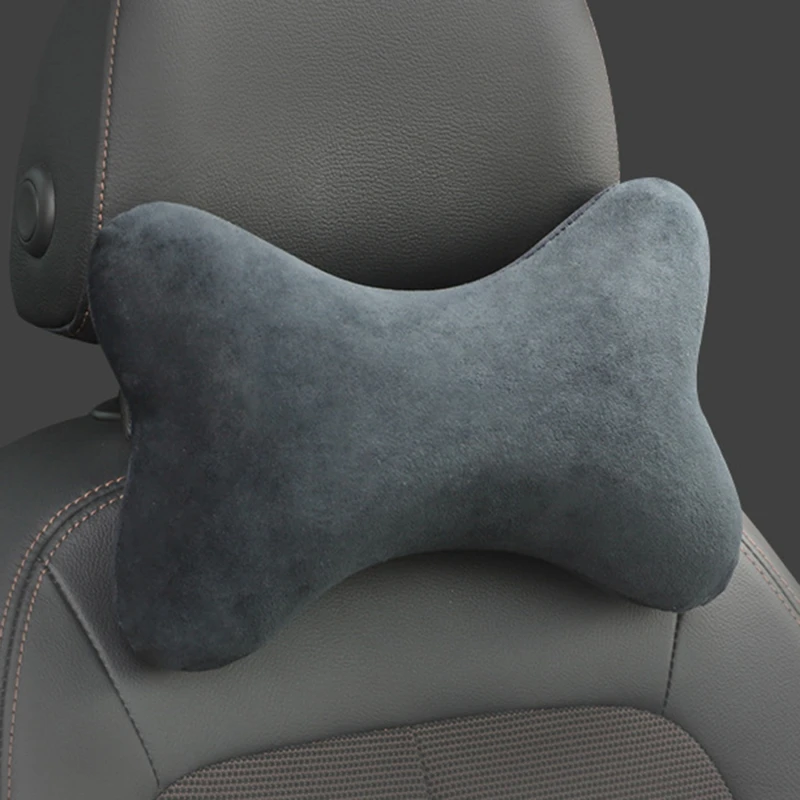 Car Neck Headrest Pillow Memory Foam Car Seat Neck Pillow Breathable Crystal Velvet Head And Neck Support For Sleep Pillow