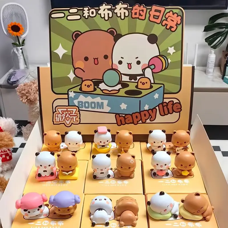 Original Panda Bubu And Yier Daily Life Series Blind Box Toys Cute Cartoon Panda Bear Doll Random Blind Box Children Toy Gift