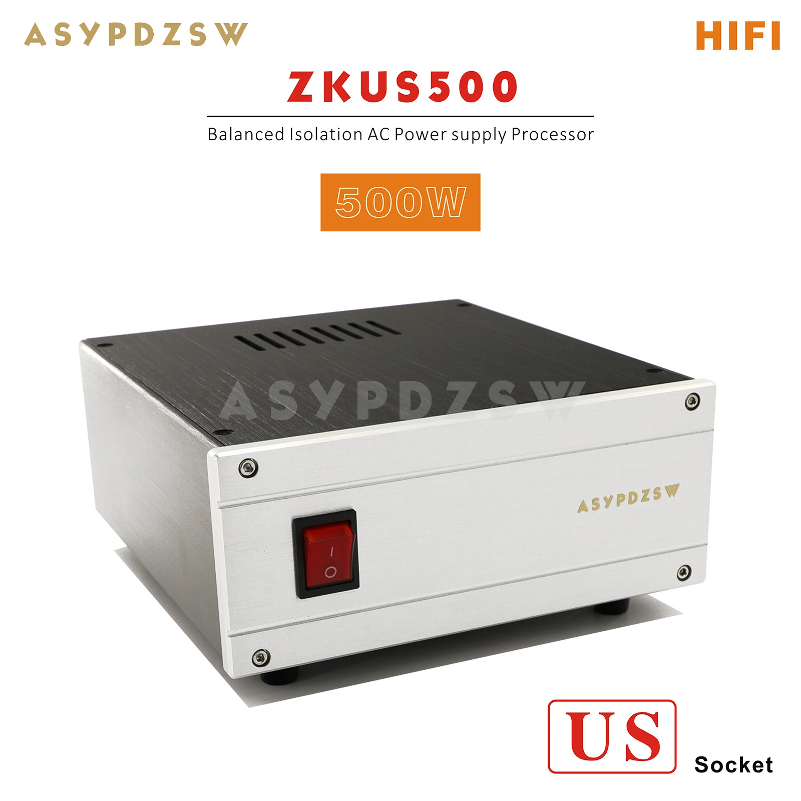 ZKUS500 US Socket HIFI 500VA Toroidal Balanced isolation transformer 500W AC Power supply processor