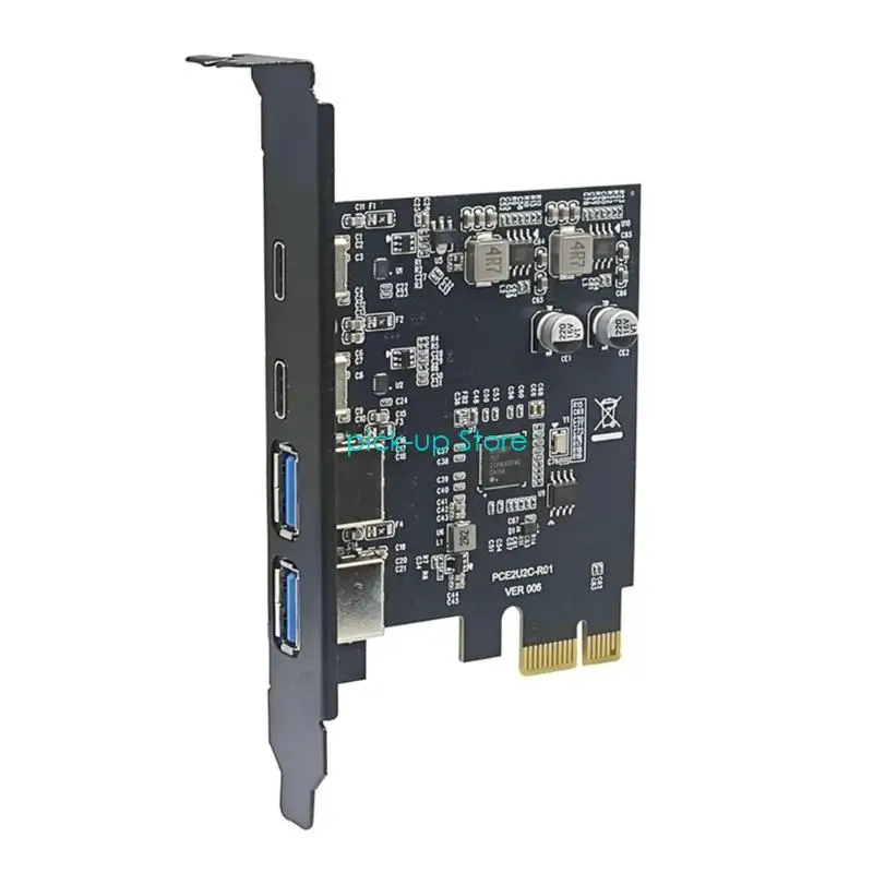 Q5WA USB3.2 GEN1 확장 어댑터 카드 2xUSB A+2XType C 달성 5Gbps 데이터 속도